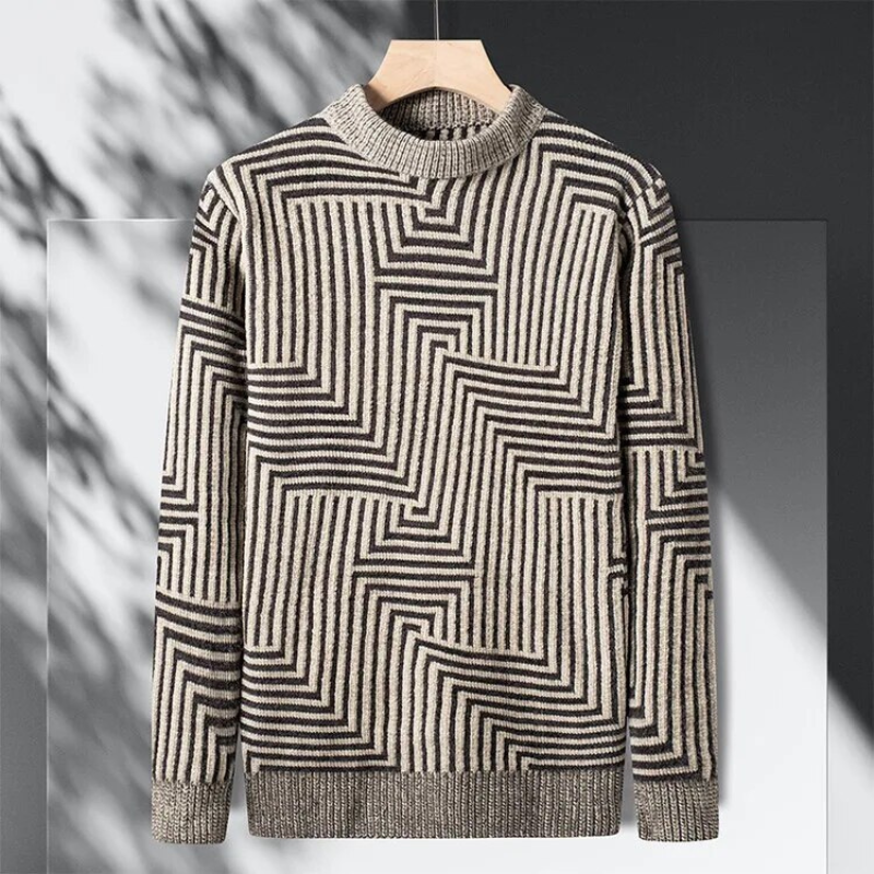 GeoStripe Comfort Sweater