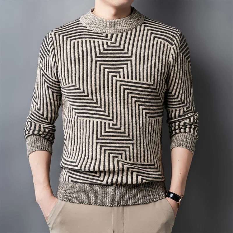 GeoStripe Comfort Sweater