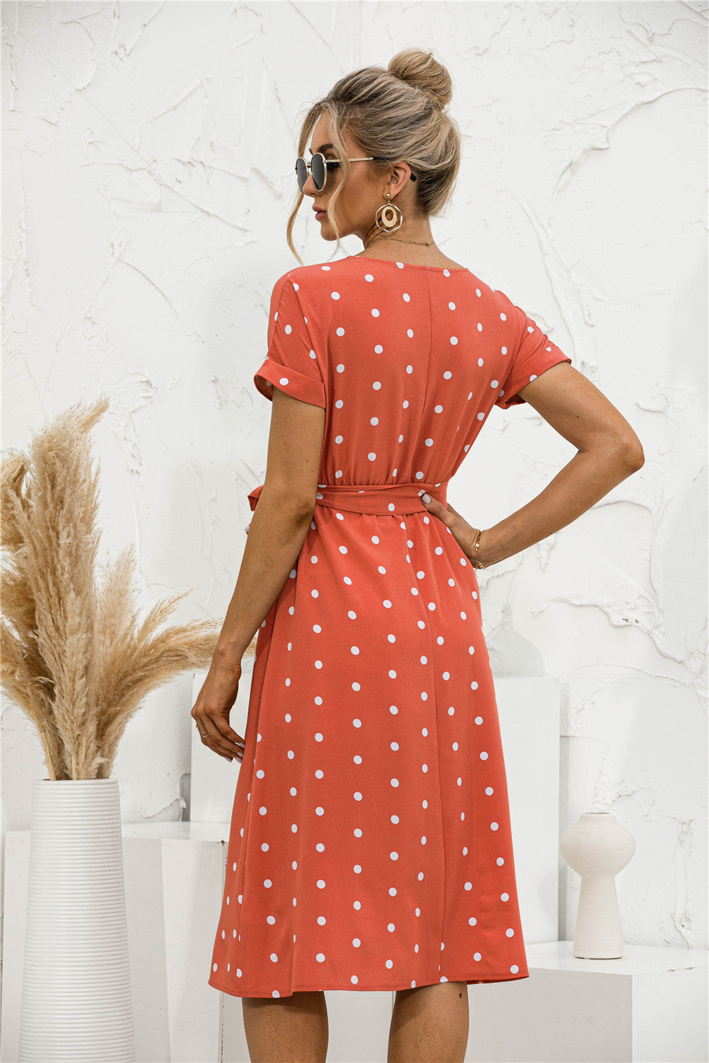 Maya™ Polka Dot Midi Dress