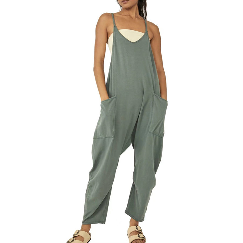 Vivian™ Solid color jumpsuit